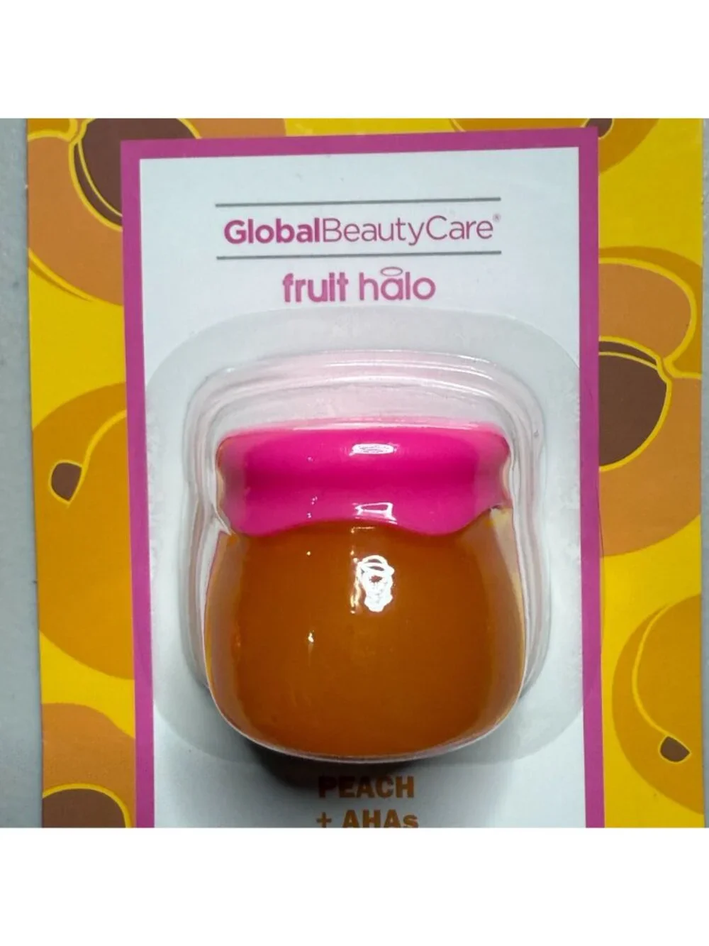 Global Beauty Care Peach Lip Scrub Fruit Halo AHA Smoothing Sugar Scrub